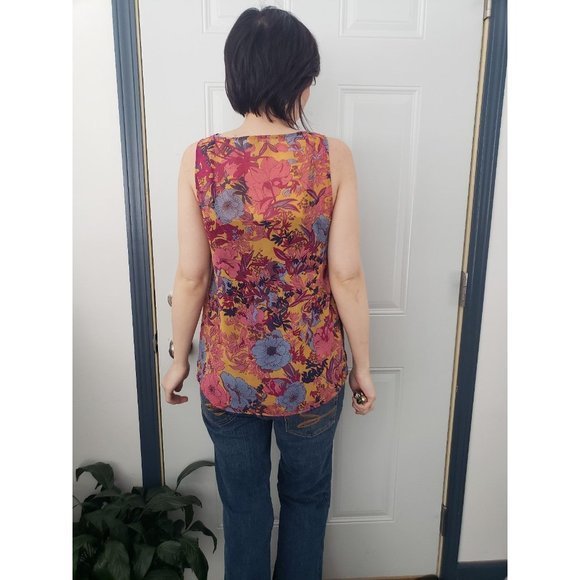 Loft Sheer‎ Boho Floral Tank - Picture 3 of 4